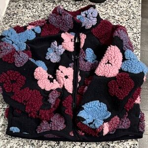 Lucky Brand Kids Floral Puffer Jacket - Black, Pink, Blue, Burgundy